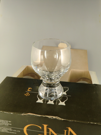 Bohemian Czech Crystalex Borocrystal Gina Set Of 6 Pcs By Pavel Hlava