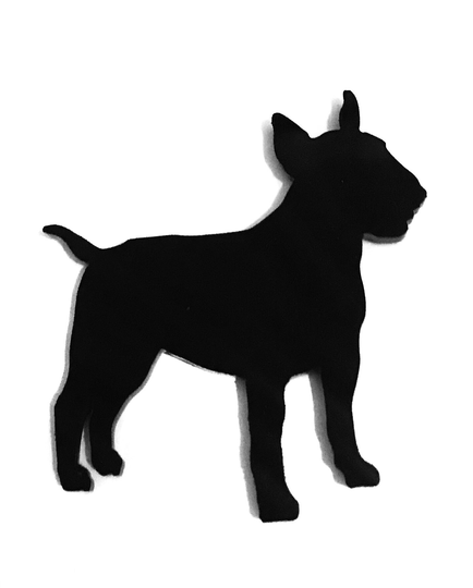 English Bull Terrier 1 Dog Fridge Magnet Gift in Black
