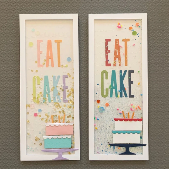 Eat Cake Shaker Card - Slimline