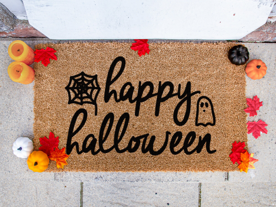 Happy Halloween Doormat - Funny Welcome Decor Porch Fall Decorations