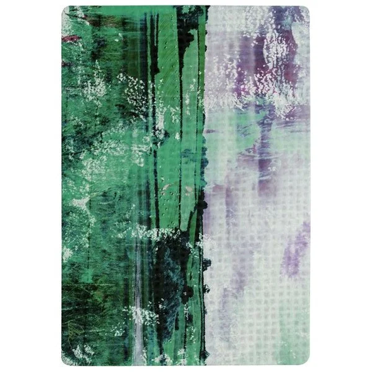 Hudson Classigreen Countryside Designer Shaggy Green/Off-White Rug