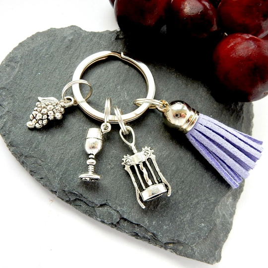 Personalised Wine Keychain, Mothers Day Gift, Lover Gifts, Alcohol Funny Keepsake