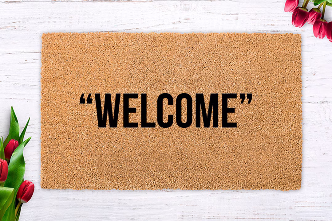 Welcome Doormat, Ironic Funny Mat, Housewarming Gift, Funny Gift , New Home, Closing Wedding