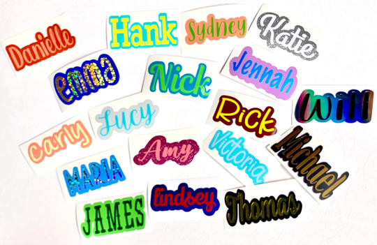 Name Decals | Customized Stickers Small Personalized Label Decal Custom Layered Sticker