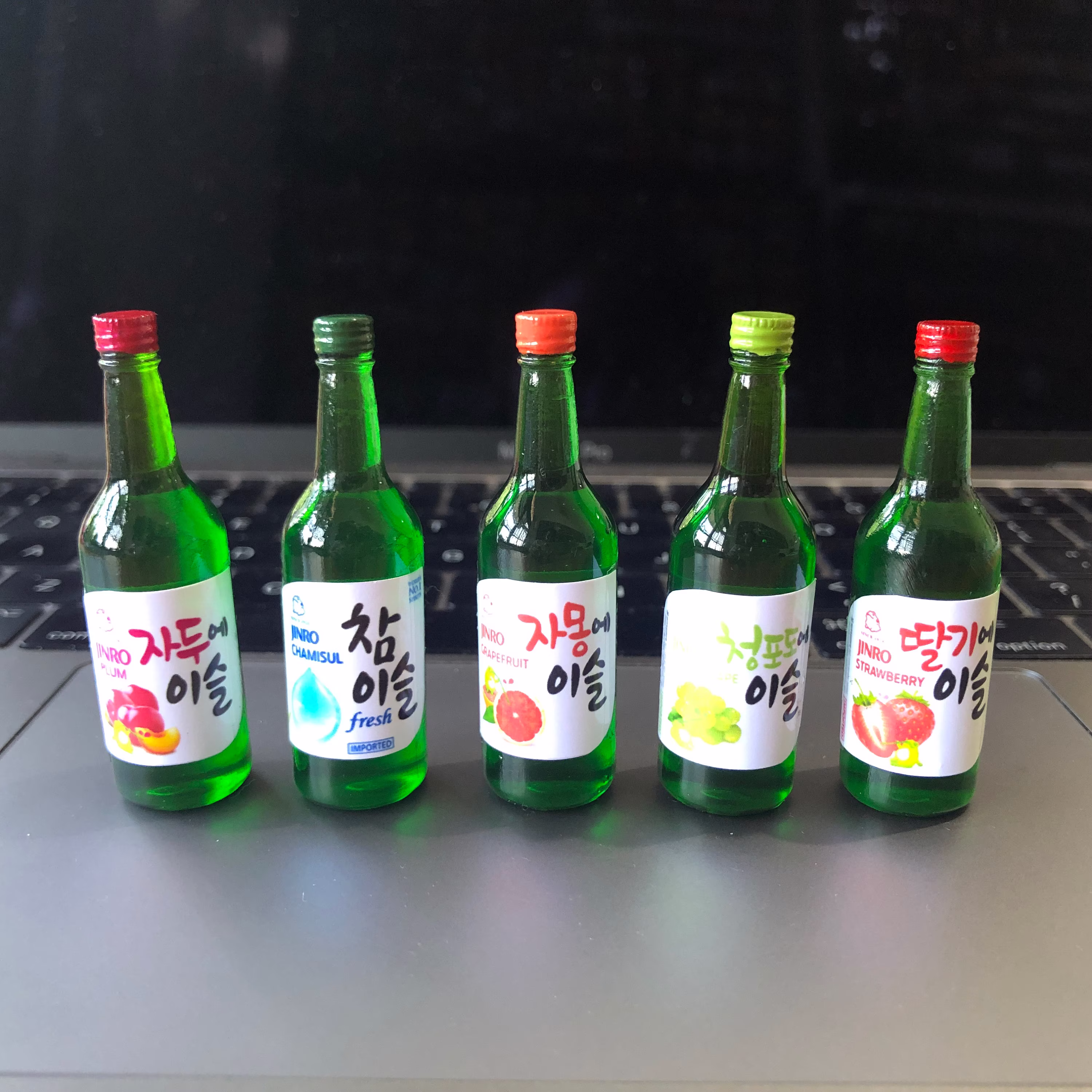 Fridge Magnets, Miniature Handmade Refrigerator Magnet Soju Jinro Korean Beer