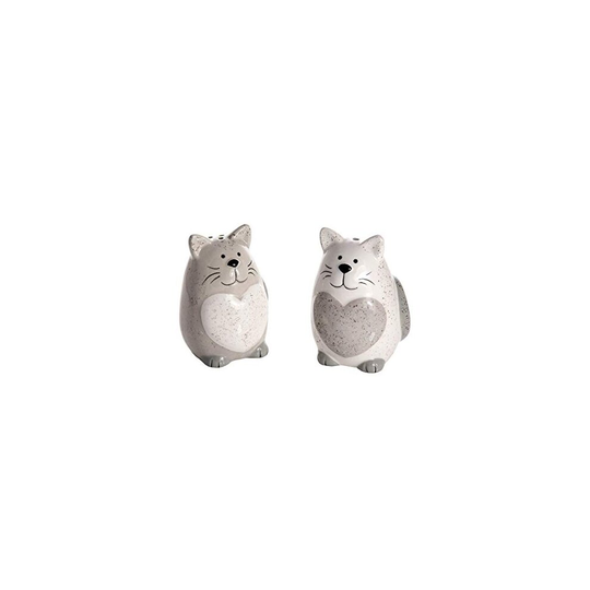 Salt and Pepper Cruet Shaker Set Novelty Ceramic Cat Kitchen Accessory Kitchenware Home Decor Animal Cat Themed Gifts for Women Men