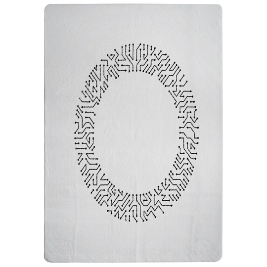 Gladeview Technology Designer Shaggy Grey/Black Rug