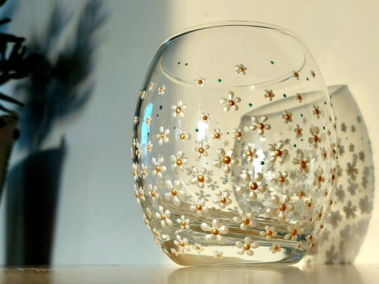 Hand Painted Glass Tumbler