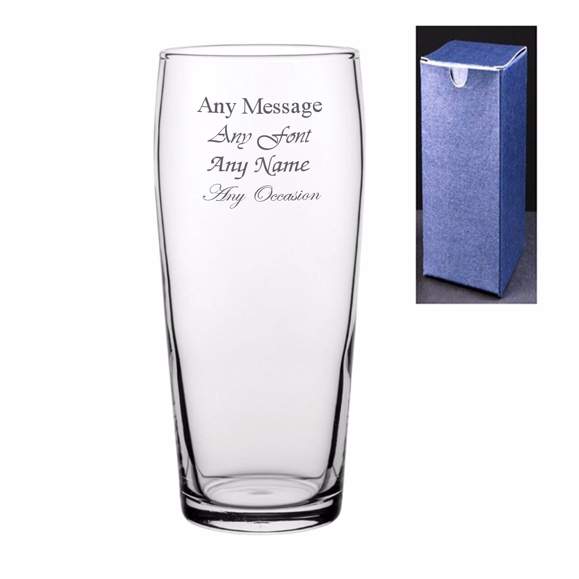 Personalised Engraved Jubilee Pint Cider Beer Glass - Perfect Gift Present
