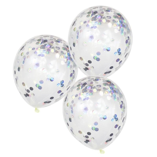 Iridescent Confetti Balloons | Pk5