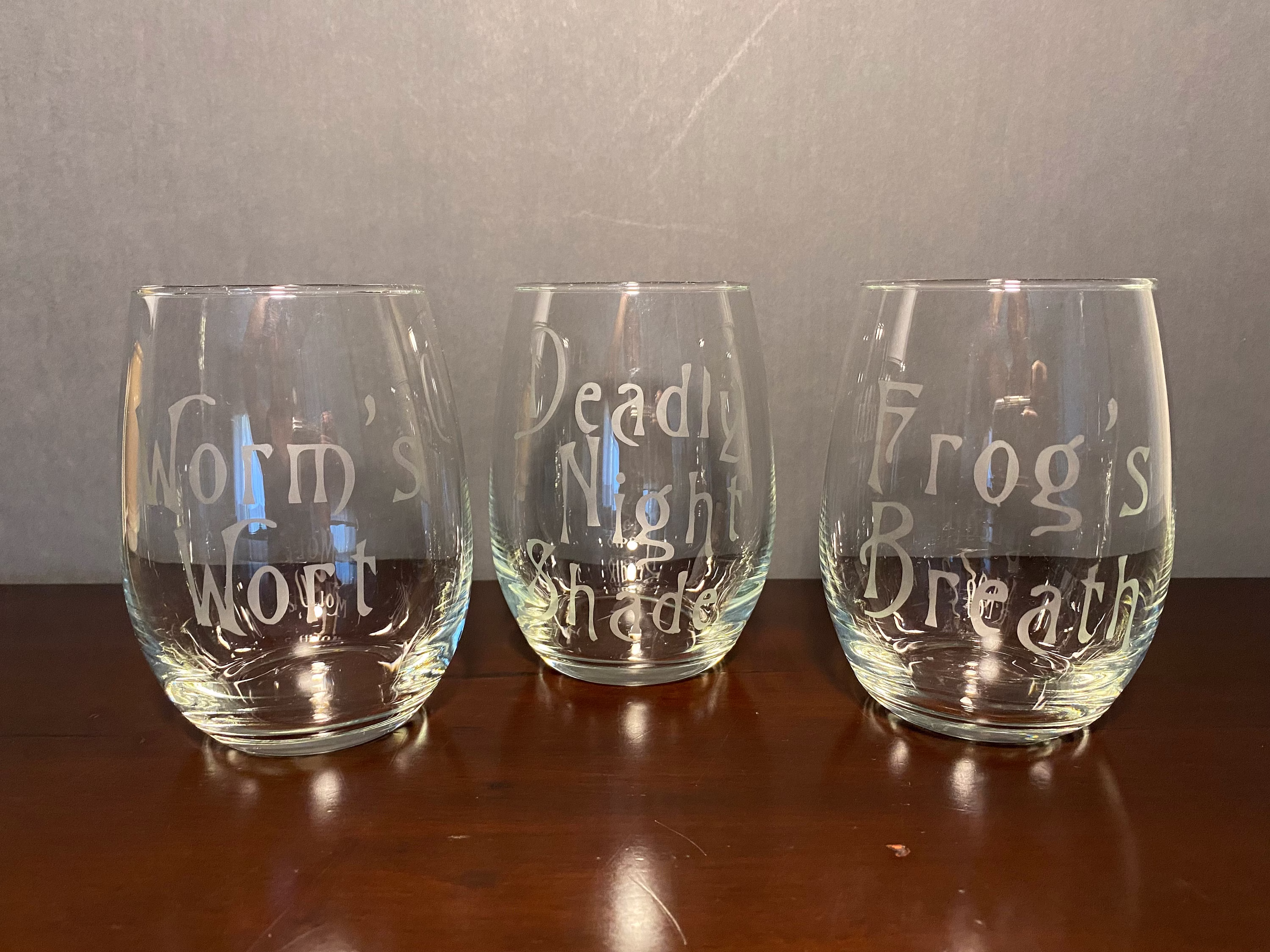 Halloween Christmas Wine Glass Set