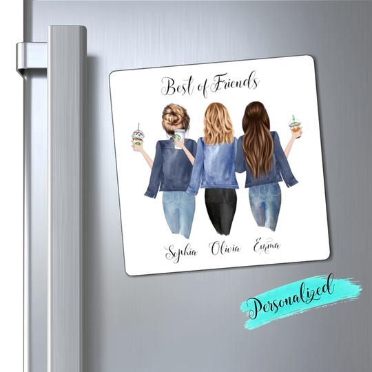 Souvenir Personalized Magnet | Printable Cards Magnet Wall Decor Anniversary Best Boss Gift Cousin Birthday Friend 1-4 Girls