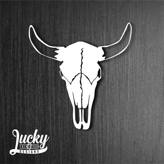 Cow Steer Skull Vinyl Decal