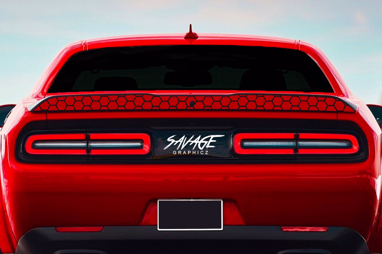 Dodge Challenger Honeycomb Spoiler Vinyl Decal Sxt Rt Srt Scatpack Shaker