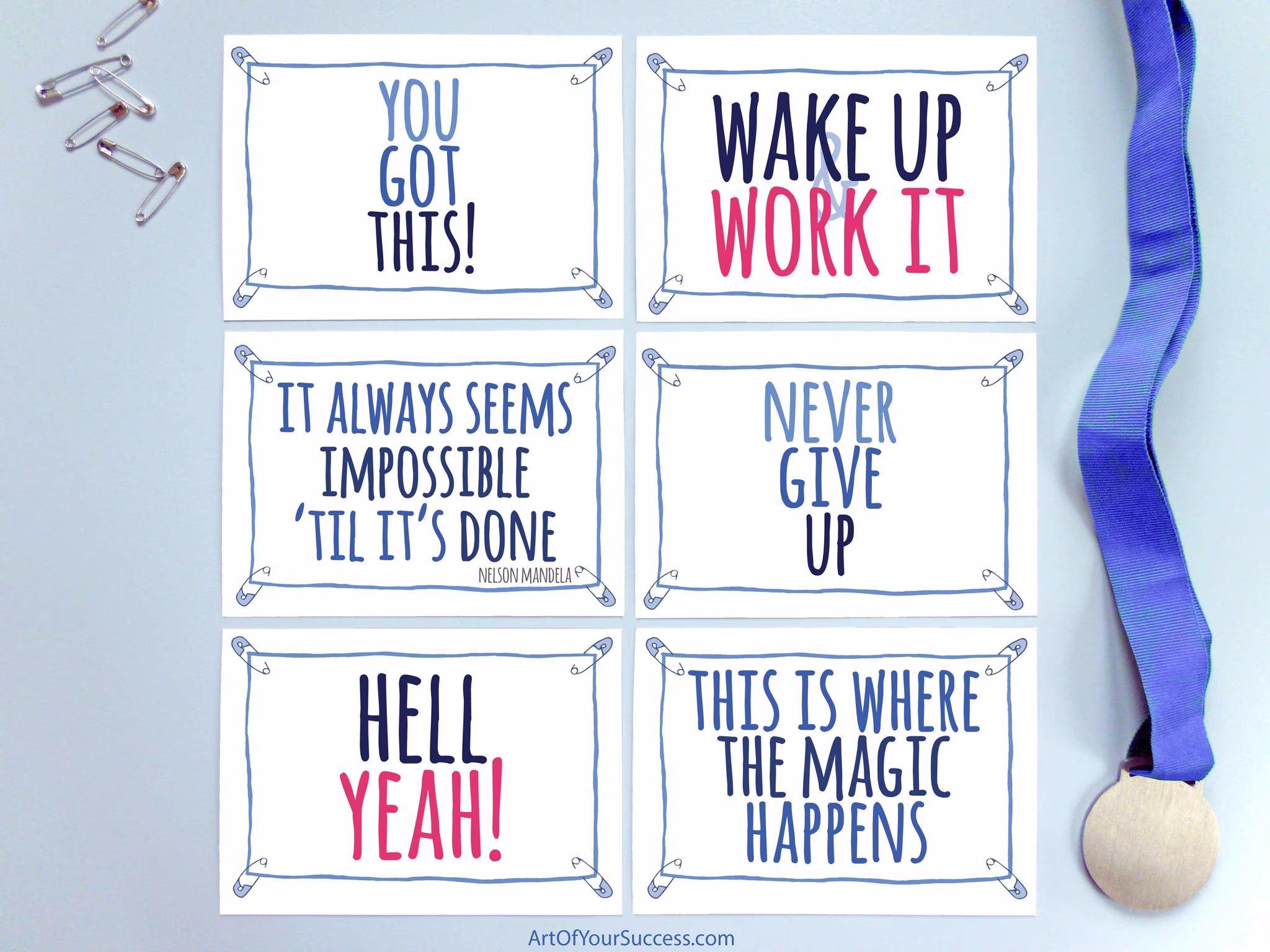 Inspirational Quote Postcards, Set Of Six Motivational Postcards | A6/4" X 5.9