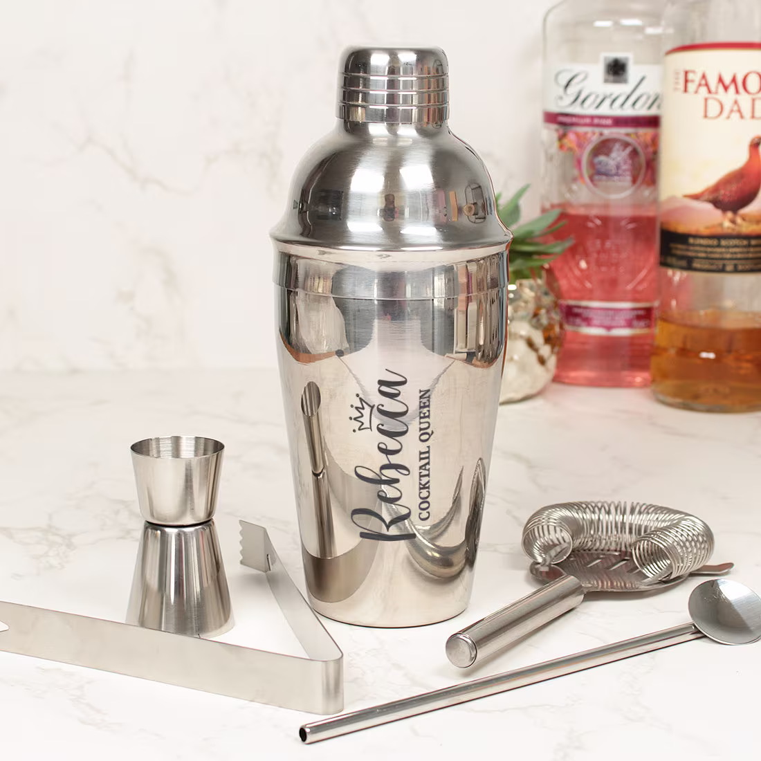 Personalised Cocktail Queen 5 Piece Shaker Gift Set