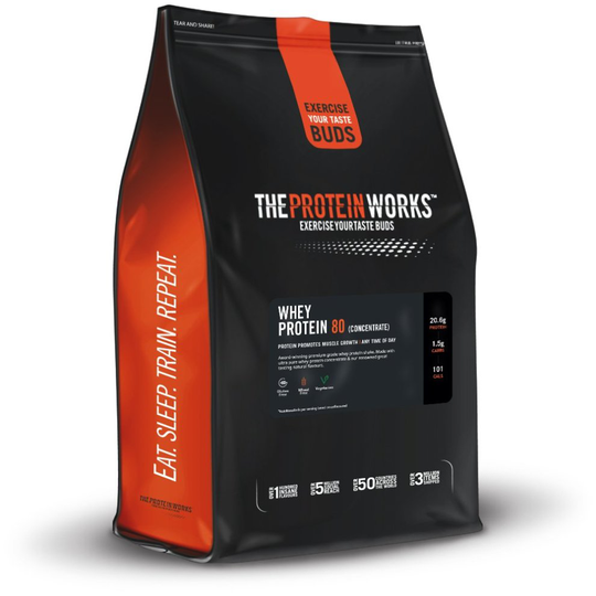 The Protein Works Whey Protein 80 (Concentrate) Shake Powder, Vanilla Cream, 500 g