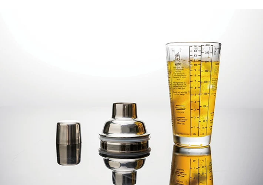 Glass Mix Master Cocktail Hand Shaker Transparent Scale Bottle Wine Mixer Kitchen Bar Tools Set Home Restaurant Supplier