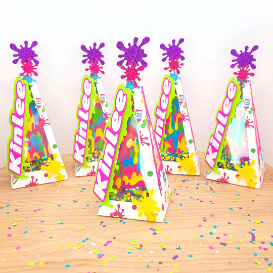 Slime Box Shaker, Slime Candy Box, Slime Box Shaker, Shaker Pyramidal, Party Bags, Custom Art