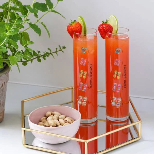 Flip Flop Family Tall High Ball Glasses