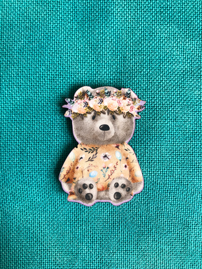 Spring Teddy Needle Minder