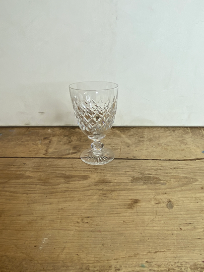 Vintage Tudor Cut Glass Port Goblet/Wine Pub, Breweriana, Bar Ware. in Good Condition
