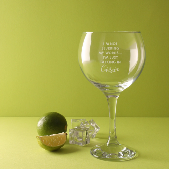 Engraved "I'm Not Slurring My Words, I'm Talking in Cursive