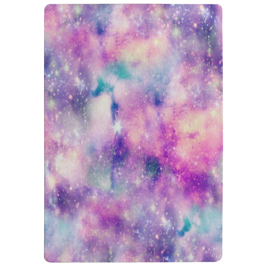 Bellair Starry Galaxy Print in Unicorn Colours Designer Shaggy Pink/Purple Rug