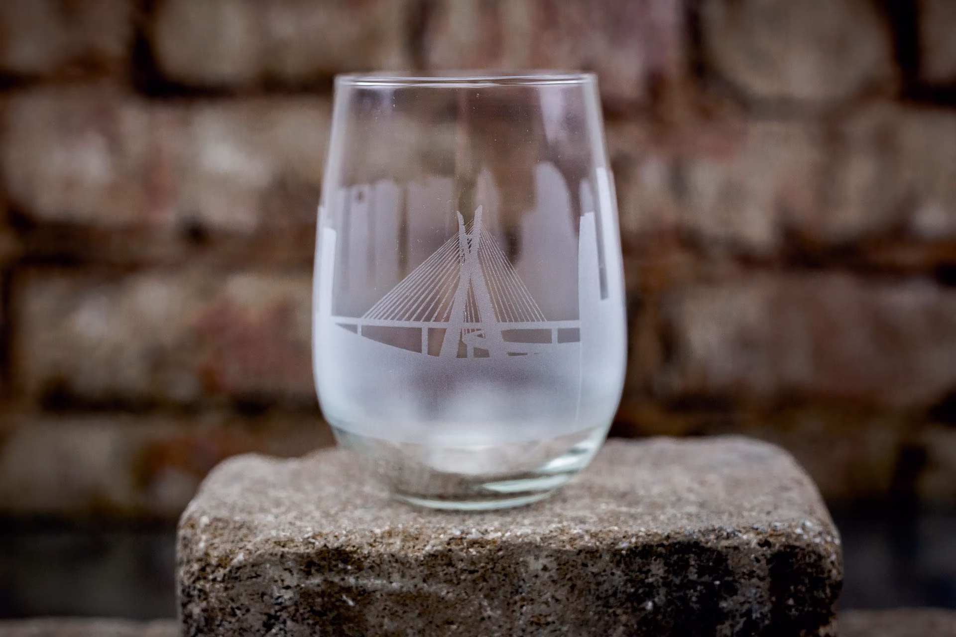 Sao Paulo Skyline Wine Glass & Stemless Etched Gift - Panoramic City Design
