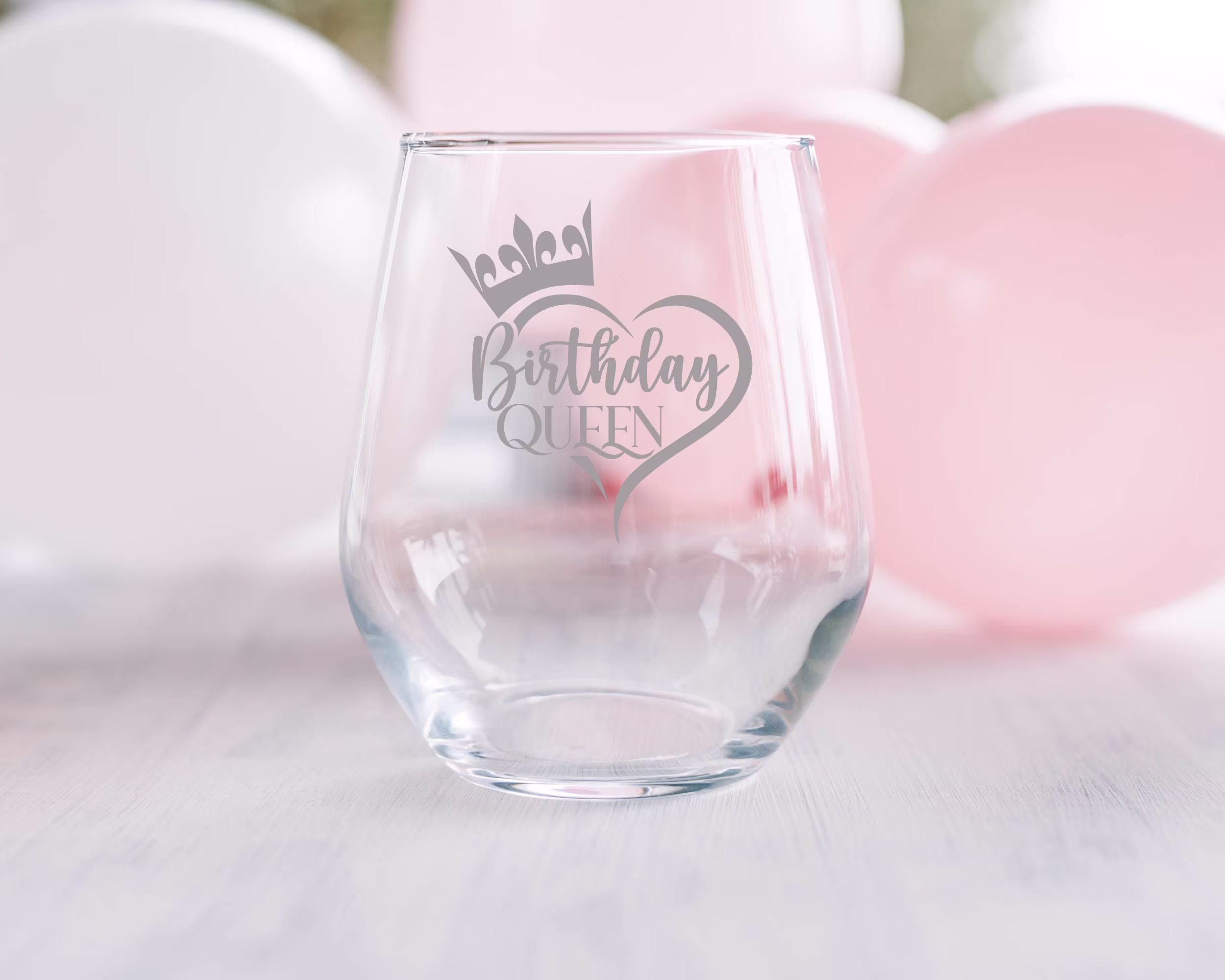 Happy Birthday Wine Glass, Engraved Queen Girl Gift, Etched Birthday Gifts For Her