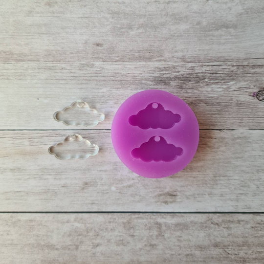 Dangle Earrings Mold - 20mm Cloud Resin Silicone Mold, Flexible Polymer Clay Supplies, Supplies