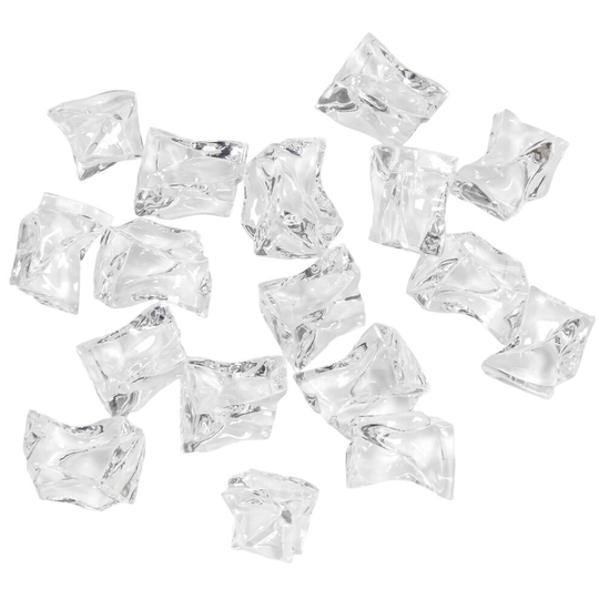 Artificial Acrylic Ice Chunks Crystal Clear Decorative Ice Cubes For Display