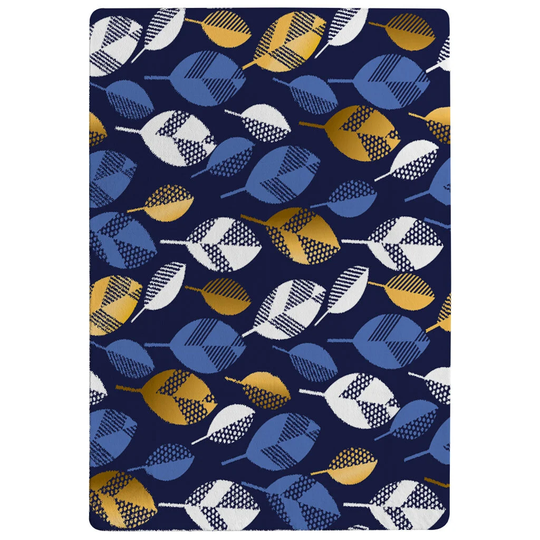 Perry Leaves Shaggy Blue/Gold/White Rug