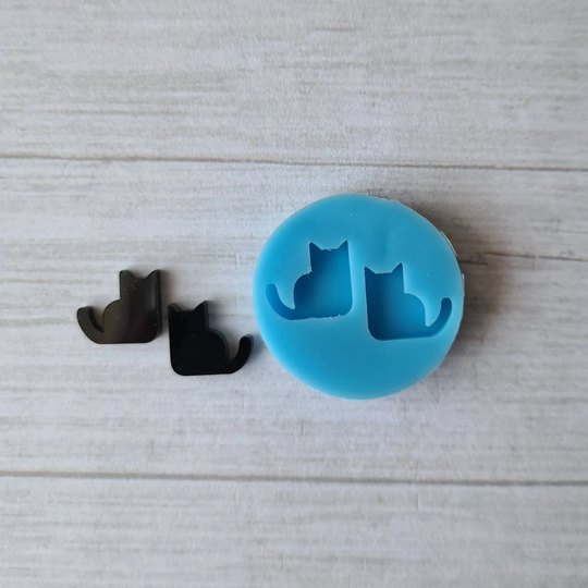 Resin Silicone Mold - 12mm Cat Mould, Animal Flexible Mold, Polymer Clay Supplies, Resin Supplies
