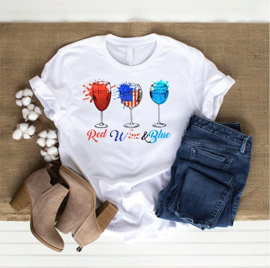 Red Wine & Blue Shirt, Wine Shirt, Lover Tasting Funny Gift For Lover, Gift Best Friend