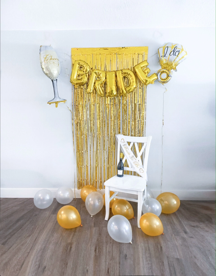 Bachelorette Party Decorations Kit - 20 Piece Bundle Bride To Be Sash, Banner, Backdrop, Balloons, Gold
