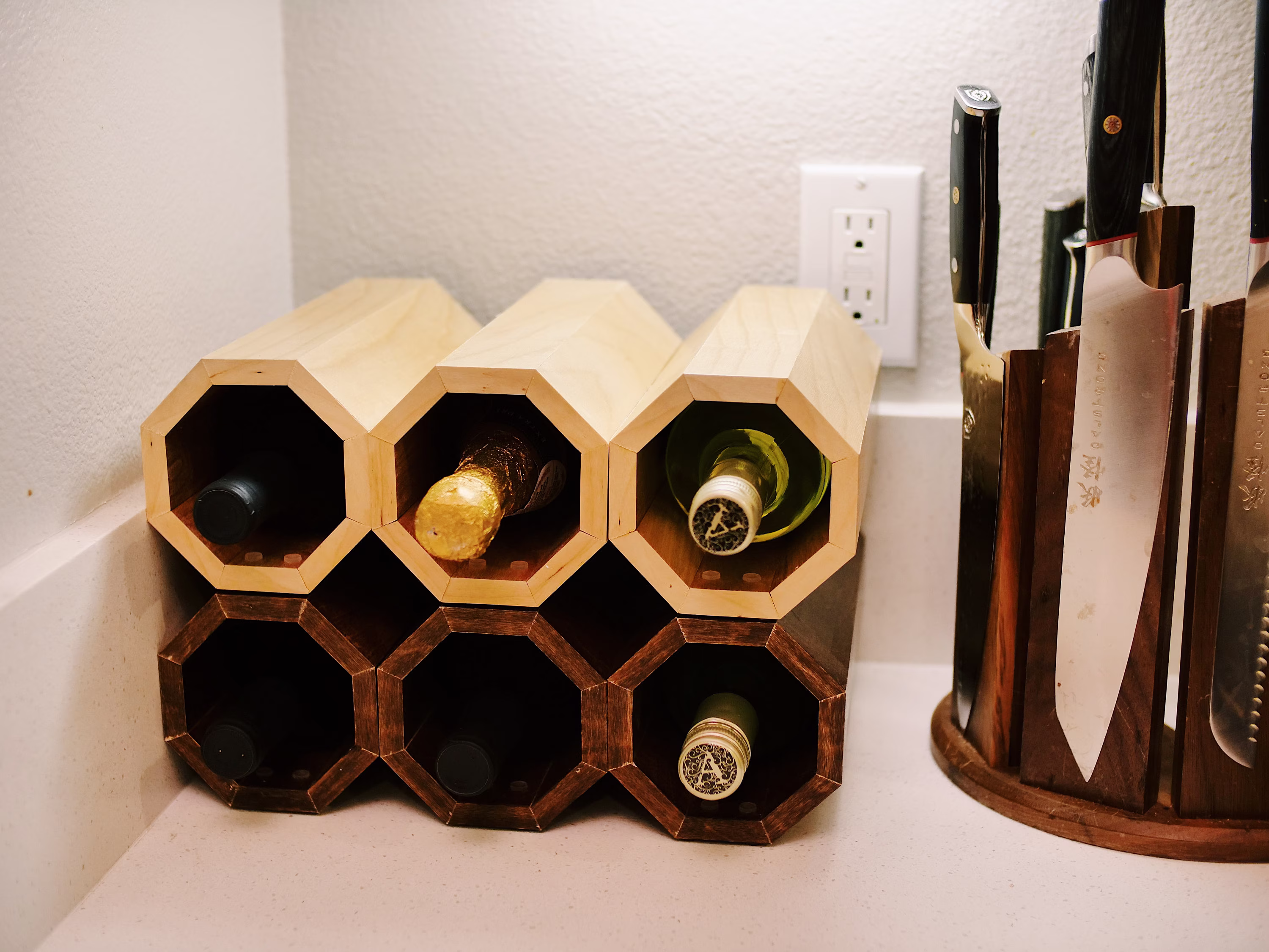 stackable Wine Holder, Wood Holders, Racks, Countertop Rack