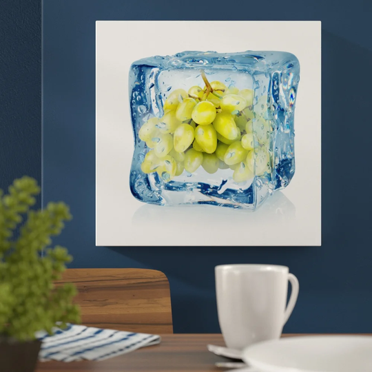 Ice Cube Grapes Framed Graphic Art