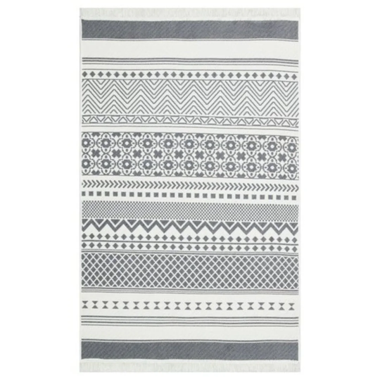 Sera Handmade Kilim Cotton Grey/White Rug
