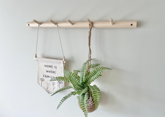 Wood Peg Rail | Shaker Wooden Rack Coat Hooks Key Entryway Decor Hanger