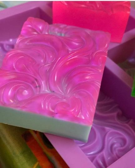 4 Cavity Rectangular 3D Shaped Swirl Twirl Soap Melt Pour Cake Mould Mold For - Approx 90Ml Soap, Baking, Sweet Chocolate Loaf Silicone