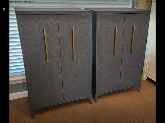 Matching Pair Of 2-Door Storage Cabinets