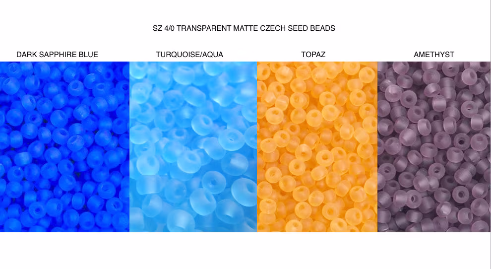 Sz 4/0 Tr Matte Sapphire Blue Or Aqua Czech Seed Beads Kumihimo Macrame Bracelet Knitting Beads