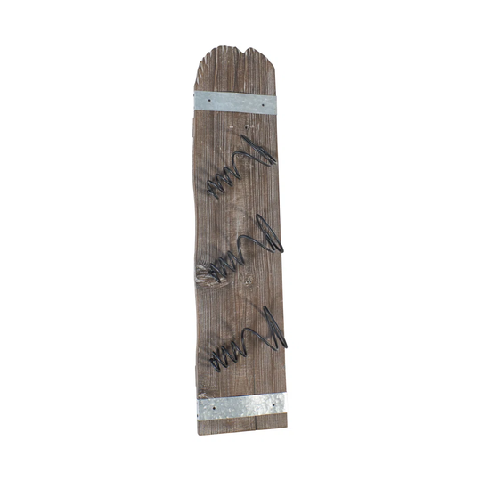 Percie 3 Bottle Wall Mounted Wine Bottle Rack in Brown/Black/Silver