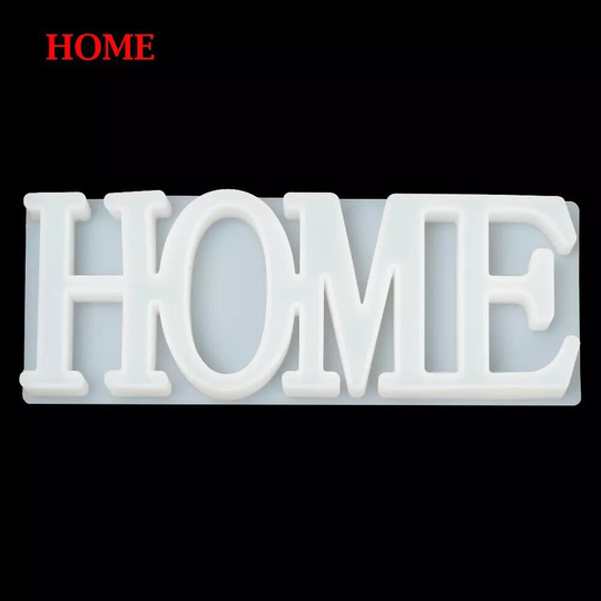 Large | 23cm Long Home Sign Ornament Letters Glossy Silicone Fondant, Clay, Resin, Cake Baking Mould/Mold - Chocolate, Icing, Home Wear