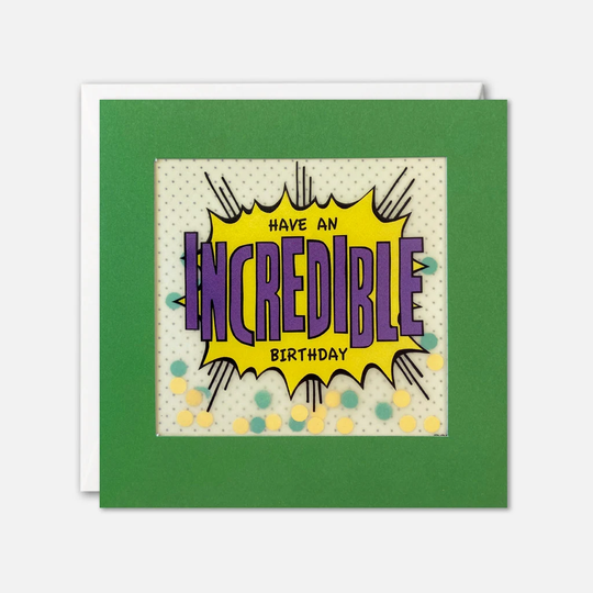 Incredible Birthday Pop Art Card With Paper Confetti - Shakies By James Ellis