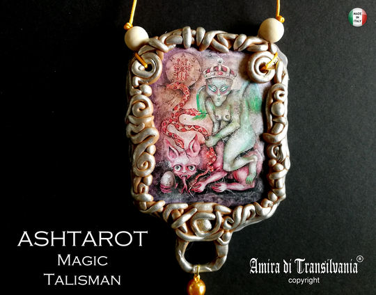 Ashtarot Talisman Protective Amulet Evil Eye Pendant Gothic Witch Handmade Necklace Macabre Jewelry Witchcraft Demon Occult Lemegeton Goetia