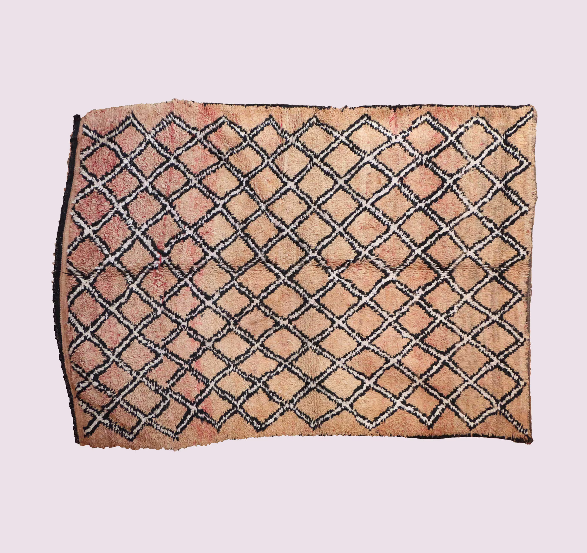 Handmade Rug, Boujad Moroccan Berber 6x8 Feet , Mid-Century Modern Rug