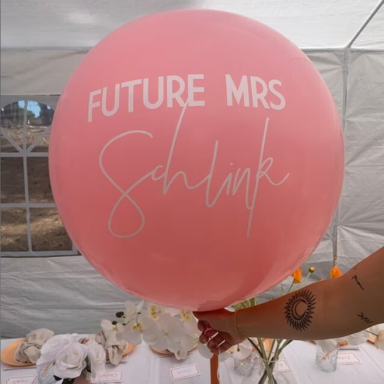 Future Mrs Balloon Decal | Diy Personalised Name Sticker Bridal Shower Engagement For 25cm 45cm 60cm 90cm Balloons