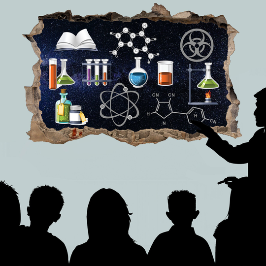 Chemicals Lab Formula Chemistry Educational Wall Sticker Art Poster Mural Decal Room School Office Nursery Decor Id242